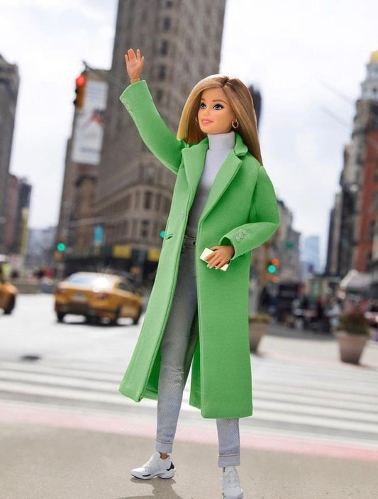 Abrigo verde para Barbie
