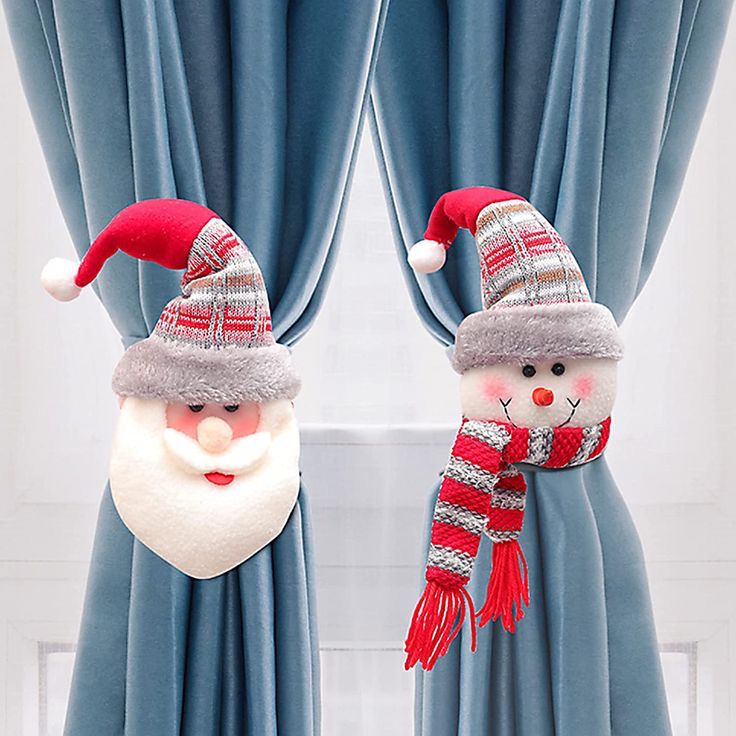 Muñecos navideños para cortinas